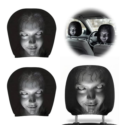 Husă Tetieră Auto Fantomă Horror, Set 2 buc.