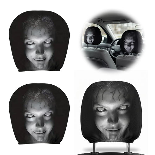 Husă Tetieră Auto Fantomă Horror, Set 2 buc.